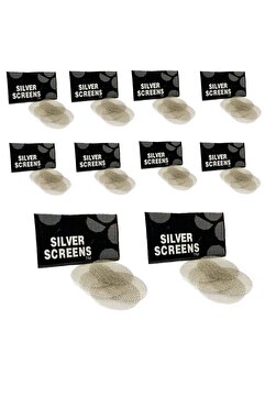 SCREEN Silver 50 Adet Pipo 20mm Paslanmaz Süzgeç Teli Filtre (10x5)