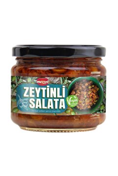 Mezzet Zeytinli Salata 300 g - %30 Yeşil Zeytinli ve Nar Ekşili Vegan Meze