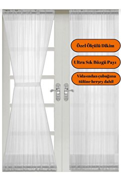 VENARDE CONCEPT Briz Perde Keten Tül Çubuklu Kelebek Özel Ölçülü Dikim Enxboy
