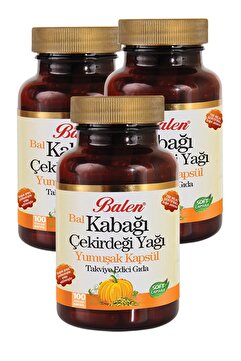 Balen 3 Kutu Bal Kabağı Çekirdeği Yağı 100 Kapsül X 1380 mg