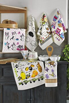 LADYNİL Mutfak Havlusu 30x50 Pamuk 6lı Set