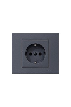 OVİVO Grano Füme Topraklı Priz + Çerçeve
