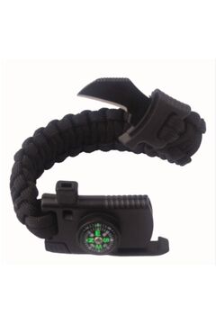 Genel Markalar Siyah Unisex Siyah Survival Bileklik