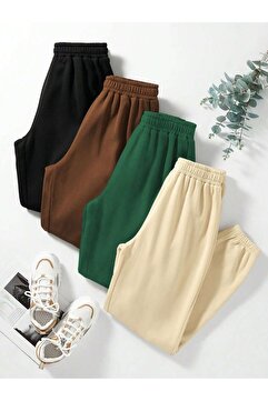 DAXİS Sportwear Company Unisex 4'lü Lastikli Jogger Eşofman Altı