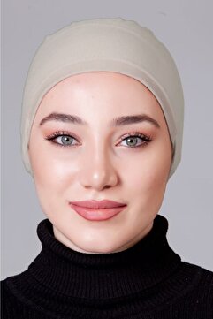 nanak Taş Rengi (TEN RENGİ) Likralı Kaymayan Bone