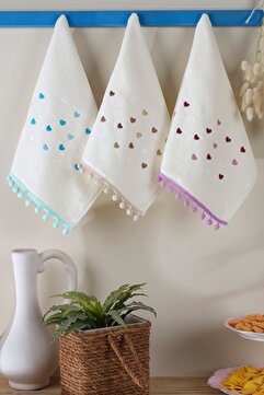 LADYNİL Mutfak Ve Banyo Havlusu 30x50 %100 Pamuk 3 Lü Set
