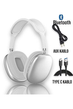 Mmctech P9 Air Pro Max Kablosuz 5.0 Mikrofonlu Aux Kablolu Bluetooth Kulaklık Android Ve Ios Uyumlu