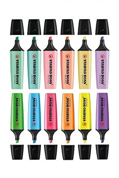 Stabilo Boss Original Fosforlu İşaretleme Kalemi 6 Pastel 6 Canlı Renk