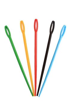 STANDART Prestij Boncuk Nildenhobim Renkli Plastik Yün Iğnesi - (10 ADET)