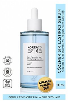 KOREACO Aha & Bha Canlandırıcı & Gözenek Sıkılaştırıcı Ve Nemlendirici (AHA%10-BHA%2) Ampoule