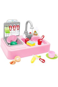 Kayyum Oyuncak Su Ile Çalışan, Musluklu Modern Lavabo (kız Çocuk Oyuncak Pembe)hd823