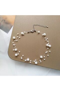hbtasarim 3 Sıra El Yapımı Choker Inci Kolye