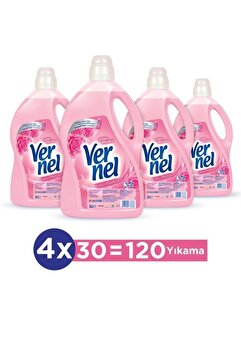 Vernel Çamaşır Yumuşatıcısı 3lt Gülün Büyüsü 4'lü Set