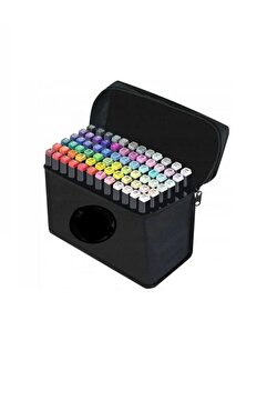 Vuslat Design Touch Silky Twin Marker Kalem Seti Çantalı standlı 80 li