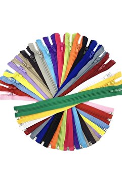e tuhafiye Renkli 10’lu Tip10 Çanta-kıyafet Fermuarı (50-55 Cm) farklı başlıklar