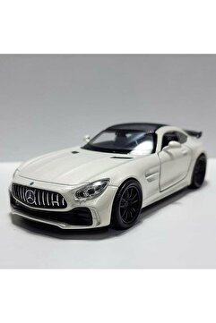 WELLY 1.36 ÖLÇEK WELLY MARKA LİSANSLI MERCEDES AMG GTR BEYAZ RENK 12CM MODEL METAL ARABA