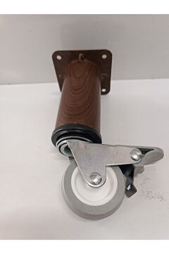 fds Metal Kahverengi Mobilya Koltuk Sehpa Ayağı Tekerlekli 360derece Dönmektedir (UZUNLUK 15CM FRENLİ)