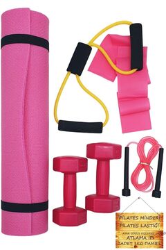 Tosima Özel Pilates Seti Plates Minderi Atlama İpi Direnç Lastiği Göğüs Baçak Lastiği Dambıl Seti