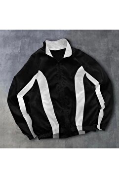 BY SRT Paraşüt Kumaş Baskılı Oversize Unisex Rüzgarlık Yağmurluk
