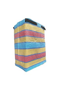 Leva Telli Pazar Arabası Çantası Pazar Arabası Torbası Hasır 60x50 Cm 9015194