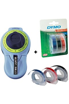 Dymo Junior Etiket Makinesi + 3'lü Blisterli Yedek Şerit 9mm*3m