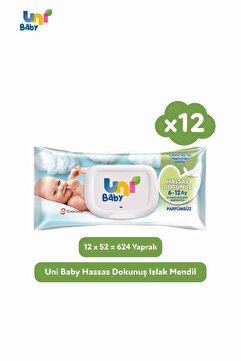 Uni Baby Hassas Dokunuş Islak Mendil 52 Li X 12 Adet