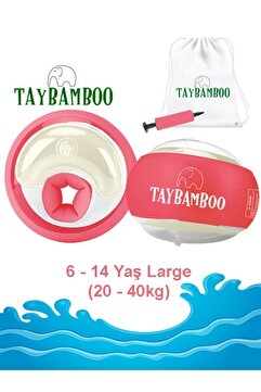 TAYBAMBoo Classıcs Yuvarlak Üç Hava Odalı Yüzme Yardımcısı Kolluk Large (6-14 YAŞ 19-40KG)