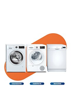 Profilo 3'lü Beyaz Eşya Seti ( CGA142X0TR Çamaşır Mak., KM8611HTR Kurutma Mak, BM4321EG Bulaşık Mak)
