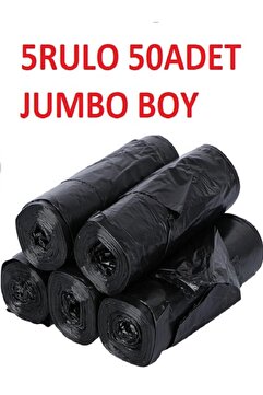 MAXİPACK Çöp Torbası Jumbo Boy 10’lu 5 Rulo 80x110 Çöp Poşeti 37 Mc