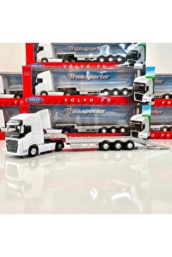 WELLY Volvo FH Taşıyıcı Tır 1/64 Ölçek Welly Diecast Metal Model Araba Metal Tır