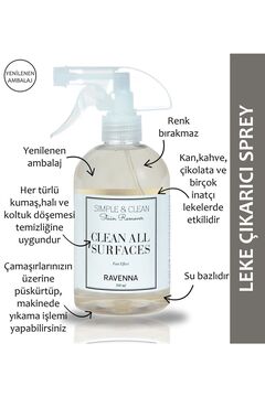 RAVENNA Simple&clean Ultra Güçlü Çok Amaçlı Temizleyici Sprey 500 ml (Ayakkabı,tekstil, halı,mutfak ,banyo)
