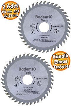 Badem10 Ahşap Testere Kesici 115 Mm 40 Diş Spiral Ağaç Sunta Kesme Testeresi Avuç Taşlamalar Için (2 ADET)