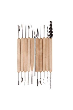CRAFT HOBİ Kil - Polimer Kil - Seramik Kil Şekillendirme Seti 21 Alet ( 11 Parça )