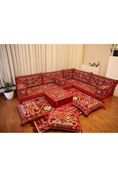 uğurlu şark köşesi Uğurlu Şark Köşe Takımı (15 Parça)DUVAR KİLİMİ VE HEYBE HEDİYELİ