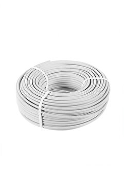 Genel Markalar Beyaz TTR 2x1.5 CCA PVC Elektrik Kablosu 50 Metre CE Belgeli