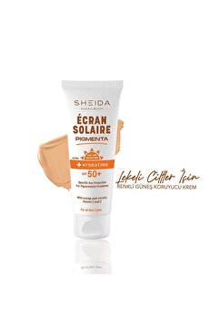 Sheida Pigmenta Ton Eşitleyici Leke Karşıtı Spf 50 Yüksek Korumalı Renkli Kapatıcı Güneş Kremi 75 ml