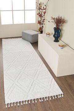 Mariesse Home Elit Bukleli Yumuşak Koridor Kesme Yolluk Dokuma Makine Halısı