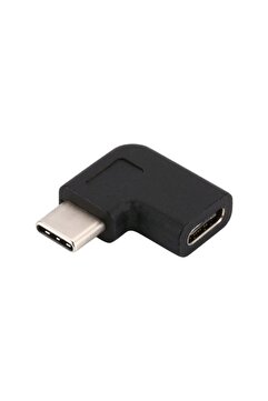 Kuvars Type-c 90 Derece Sağ Sol Dirsek Köşe Erkek Dişi Dönüştürücü Kablo Çevirici Adaptör