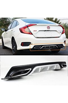 Apexi Honda Civic Fc5 Uyumlu Egzoz Görünümlü Arka Difüzör 2016-2021 Model Uyumlu