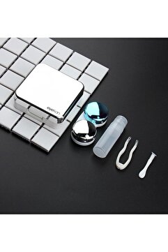 Eyekan Aynalı Lens Saklama Kabı Seti 5 Parça Gümüş