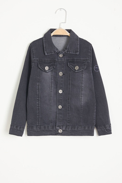 Cansın Mini Füme Düğmeli Erkek Çocuk Jean Ceket 15524