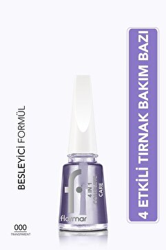 Flormar 4'ü 1 Arada Bakım Yapan Tırnak Koruyucu Cila - 4 in 1 Complete Base Coat - 000 - 8682536059299