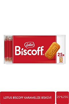 Lotus Biscoff 25×6,25 g Karamelize Mini Bisküvi – Gün Boyu Tatlı Atıştırmalık Keyfi