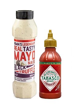 Remia Trüflü Mayonez 800ml + Tabasco Sriracha Acı Biber Sosu 300 Gr