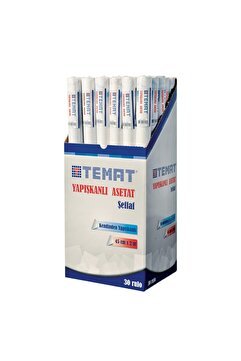 Temat Yapışkanlı Rulo Asetat 45cmx2m Şeffaf (1 RULO)