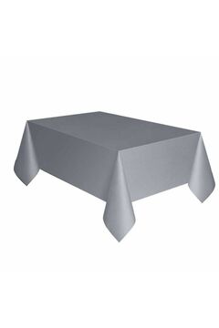 Genel Markalar Gümüş Renk Kullan At 120x180 Cm Doğum Günü Partisi Için Düz Silver Rengi Plastik Gri Masa Örtüsü