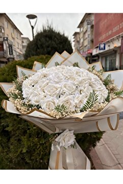 Genel Markalar 41 gül beyaz isteme cicegi gelin buketi söz çiçeği
