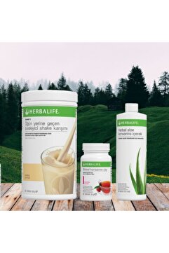 Herbalife Shake Vanilya Aromalı 500 gr Aloe 473 gr Ahududu 51 gr Çay 3 Lü Set