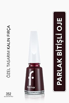 Flormar Klasik Parlak Bitişli Yüksek Pigmentli Oje -nail Enamel- 352 Blackstar Red New- 8682536035934