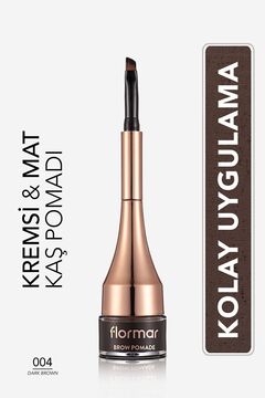 Flormar Yoğun Pigmentli Kalıcı Kaş Pomadı - Brow Pomade - 004 Dark Brown - 8690604572212